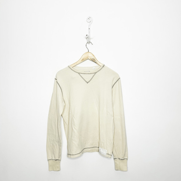Gant by Michael Bastian Other - GANT X MICHAEL BASTIAN Cotton Long Sleeve T shirt cream contrast stitch Men's S